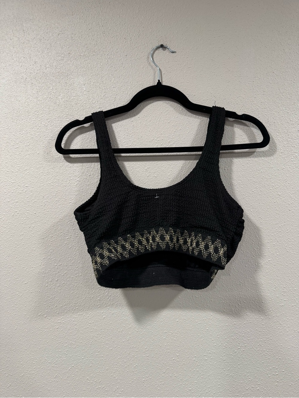 Cupshe Ribbed Swim Set with Gold Glitter - Picture 4 of 8